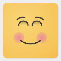 Smiling Face with Smiling Eyes Square Sticker