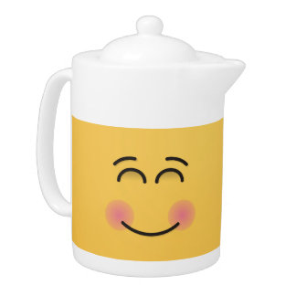 Smiling Face with Smiling Eyes Teapot