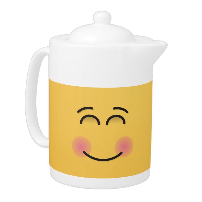 Smiling Face with Smiling Eyes Teapot (Left)