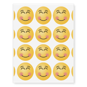 Smiling Face with Smiling Eyes Temporary Tattoos