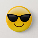 Smiling Face With Sunglasses Cool Emoji Pinback Button at Zazzle