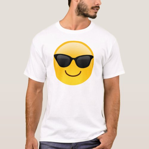 Smiling Face With Sunglasses Cool Emoji T_Shirt