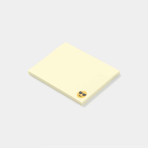 Smiling Face with Sunglasses Emoji Postit Notes Zazzle