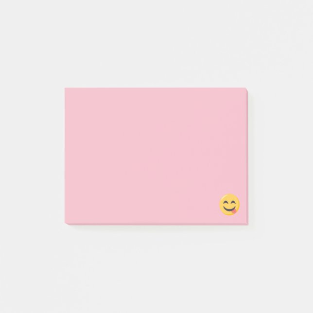 Smiling Face with Tongue Emoji Post-it Notes (Front)