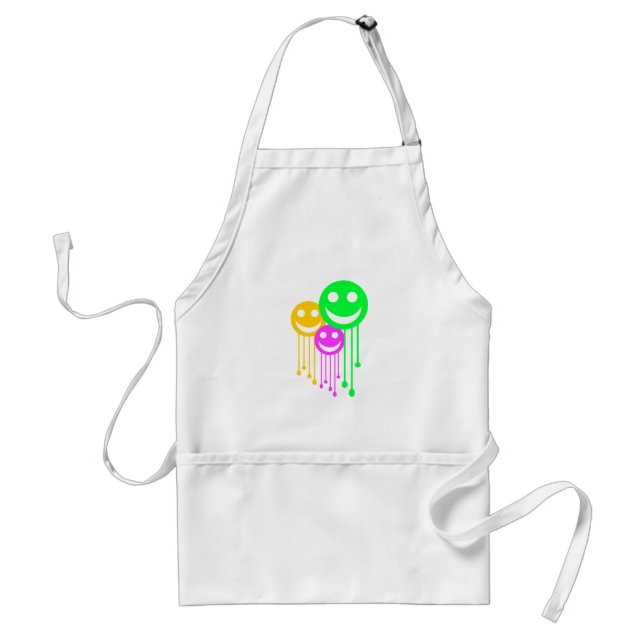 Smiling faces adult apron (Front)