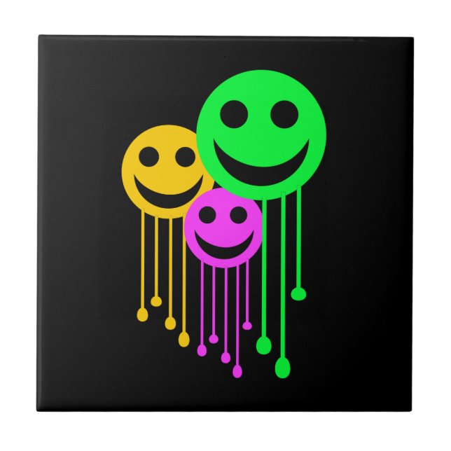 Smiling faces ceramic tile (Front)