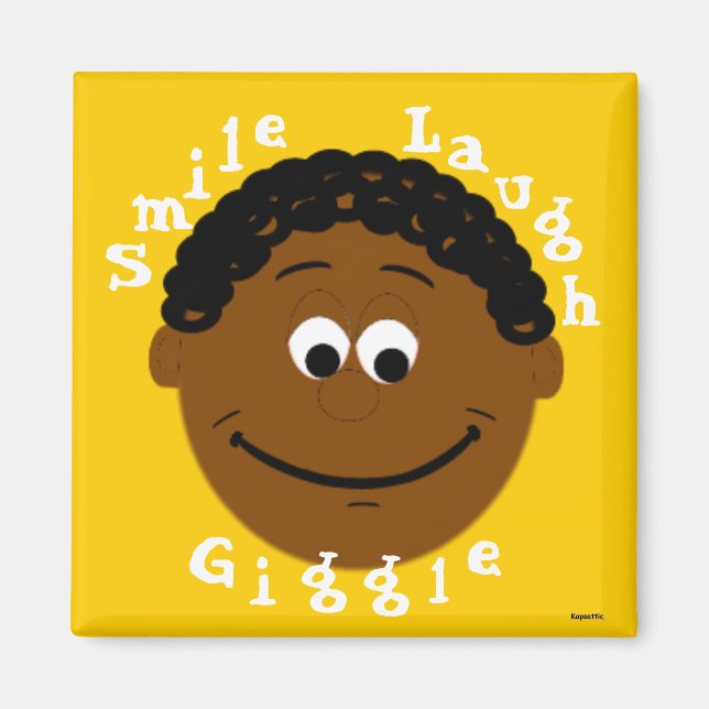 Smiling Faces Ethnic Boy Magnet (Front)