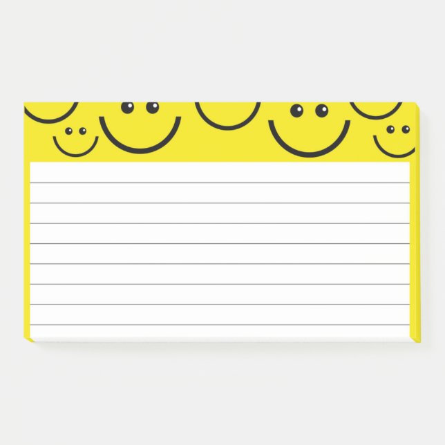 Smiling Faces in Sunshine Yellow Post-it Notes (Front)