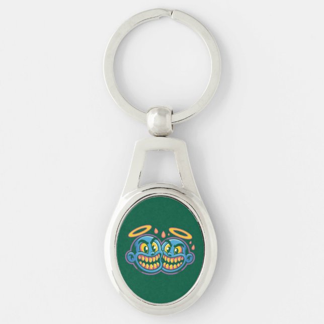 Smiling faces. keychain (Front)