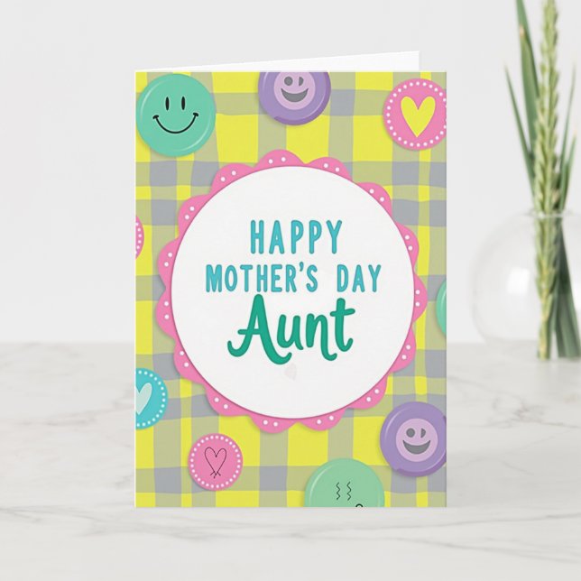 Smiling Faces Mothers Day Card (Front)