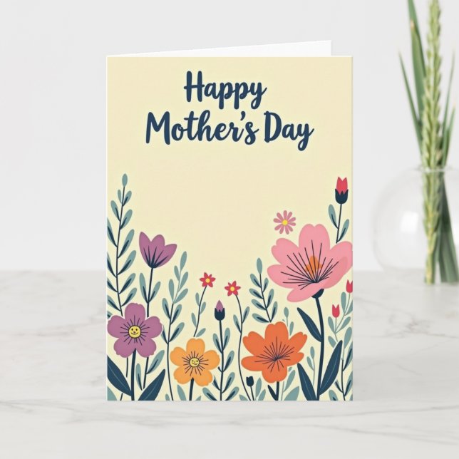 Smiling Flowers Card (Front)