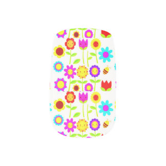 Smiling Flowers Minx Nail Art