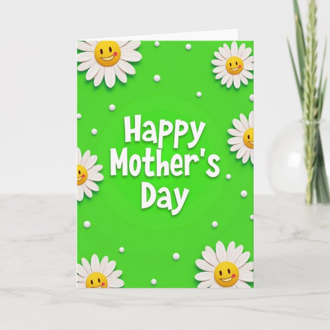 Smiling Flowers Mothers Day Card (Front)