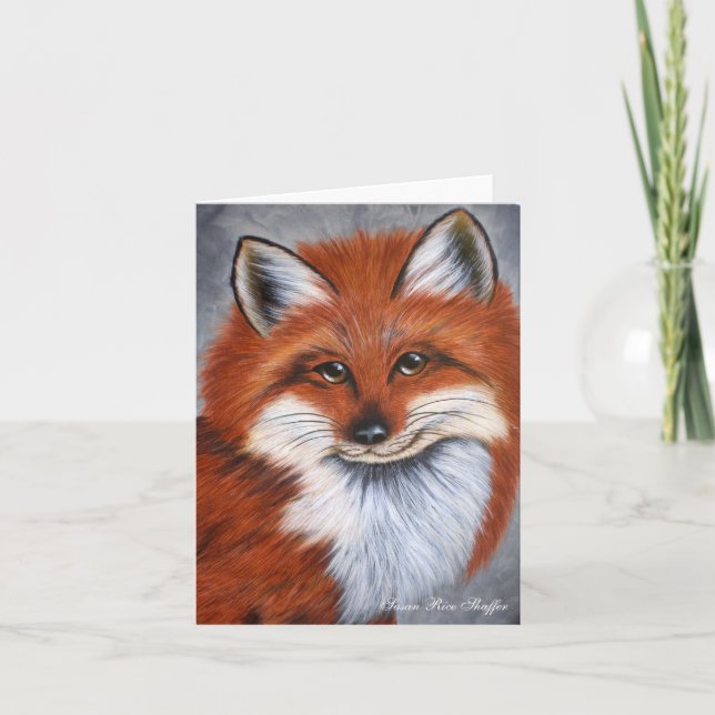 Smiling Fox Note Card (Front)