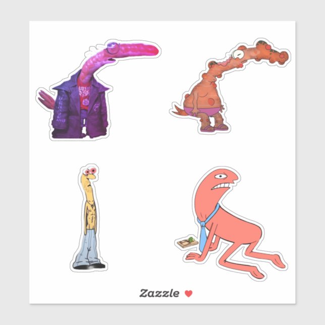 Smiling Friends Shrimp the Drip Adult Swim Cool Sticker (Sheet)