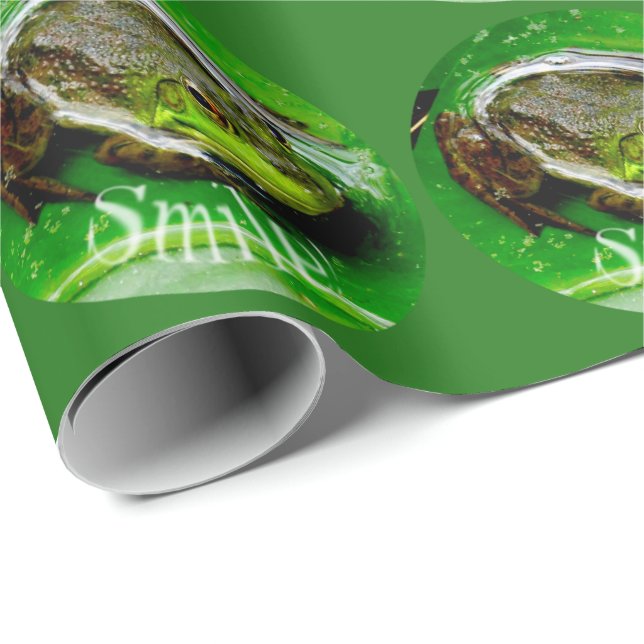 Smiling Frog Dots Wrapping Paper (Roll Corner)