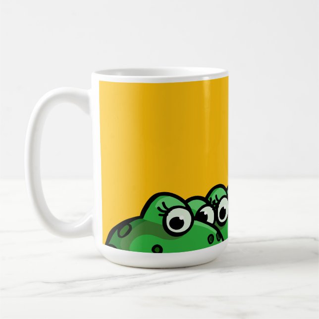 Smiling Frogs Coffee Mug (Left)
