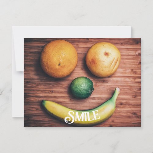 Smiling Fruit Funny Food Smile Postcard