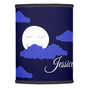 Smiling Full Moon with Clouds: Lamp Shade