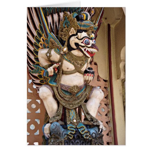 Smiling Garuda Statue Cards (Front)