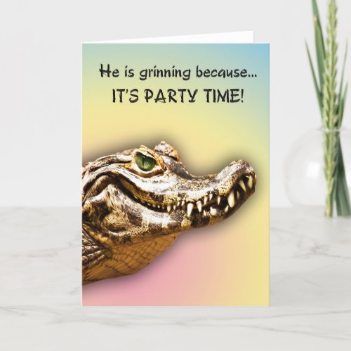 Smiling gator Party Invitation