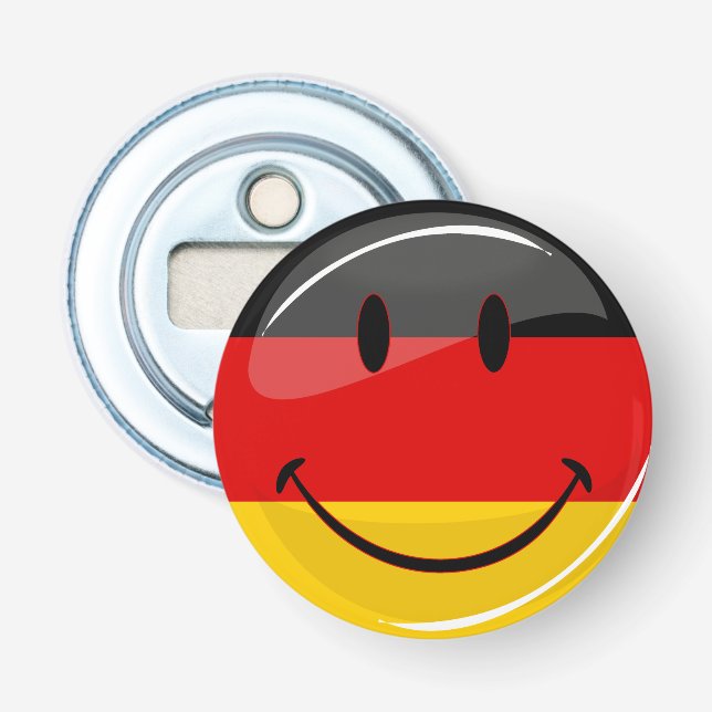 Smiling German Flag Bottle Opener (Front)