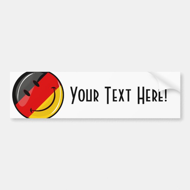 Smiling German Flag Bumper Sticker (Front)