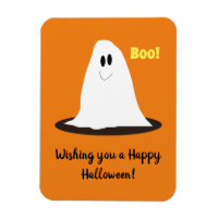 Smiling Ghost Halloween Magnet