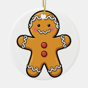 Smiling Gingerbread Man Ornament