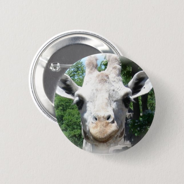 Smiling Giraffe Button (Front & Back)