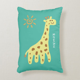 Smiling Giraffe Custom Accent Pillows