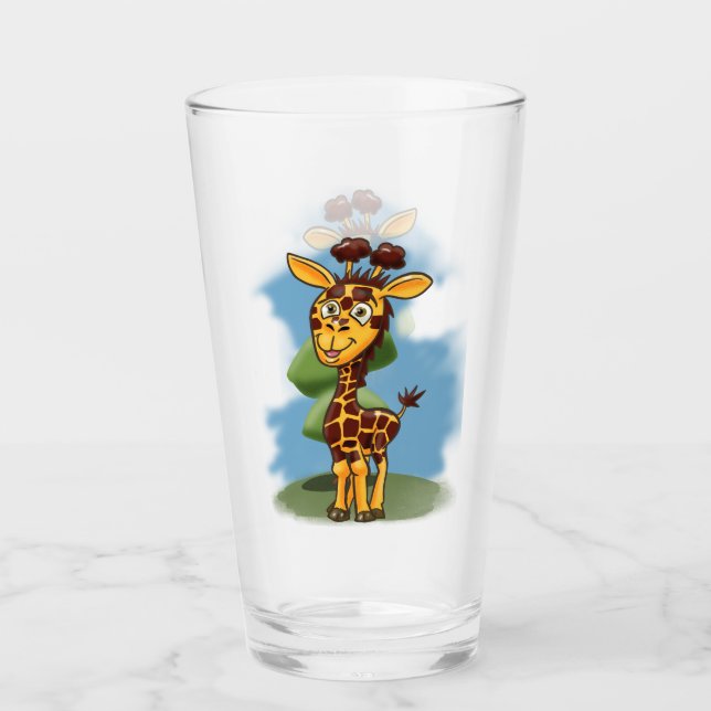 Smiling Giraffe Glass (Front)