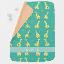 Smiling Giraffe & Sunshine Personalized Baby Blank