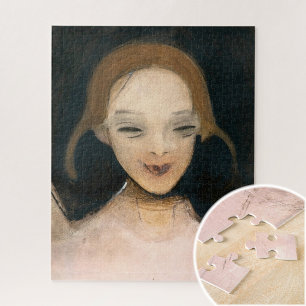Smiling Girl, Helene Schjerfbeck Fine Art Jigsaw Puzzle