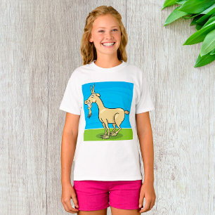 Smiling Goat Cartoon Farm Animal T-Shirt