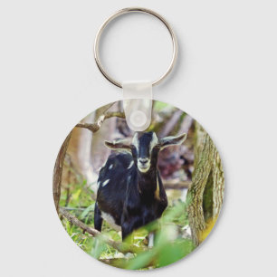Smiling Goat Keychain