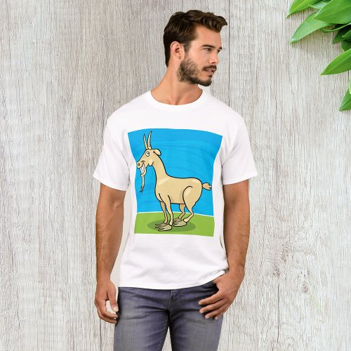 Smiling Goat Mens T_Shirt