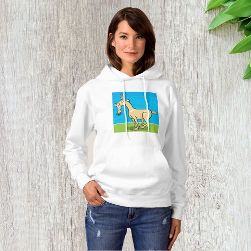 Smiling Goat Womens Hoodie