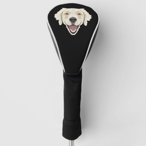 Smiling Golden Retriever Golf Head Cover