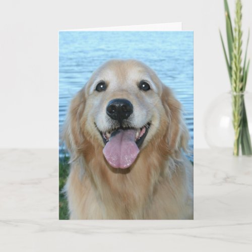 Smiling Golden Retriever Have a Happy Day Card