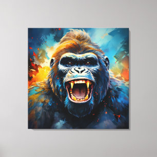 Smiling Gorilla Canvas Print