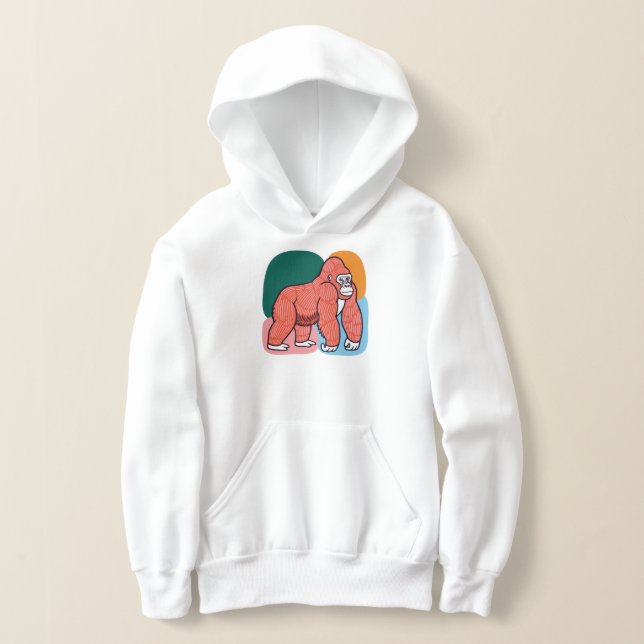 Smiling gorilla  hoodie (Laydown)