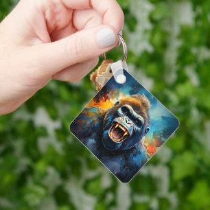 Smiling Gorilla Keychain