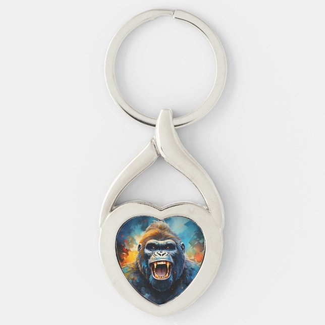 Smiling Gorilla  Keychain (Front)
