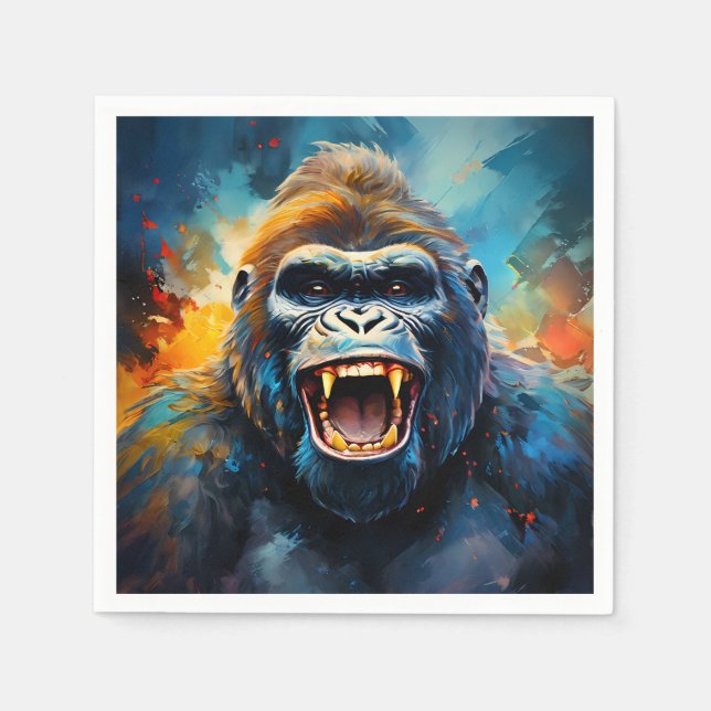 Smiling Gorilla  Napkins (Front)