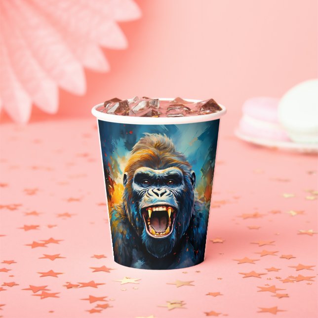 Smiling Gorilla  Paper Cups (Insitu)