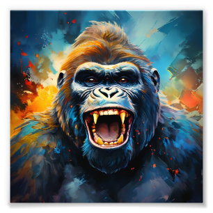 Smiling Gorilla Photo Print
