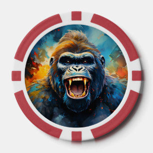 Smiling Gorilla  Poker Chips