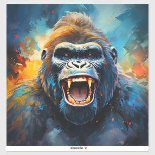 Smiling Gorilla Sticker