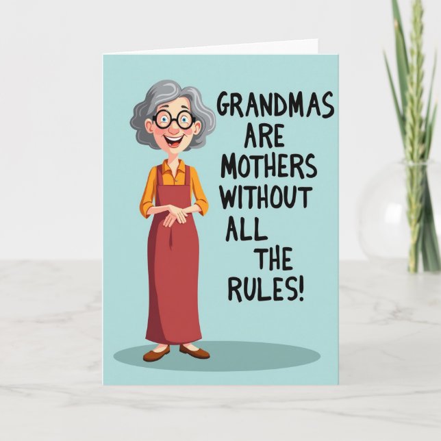 Smiling Grandma Mothers Day Card (Front)